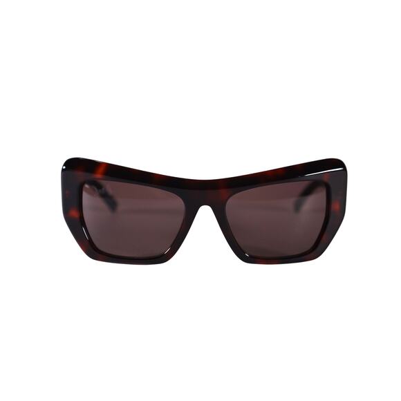 MCM Rectangle Cat Eye Designer Sunglasses - Red Havana / Brown - NWT main image 4